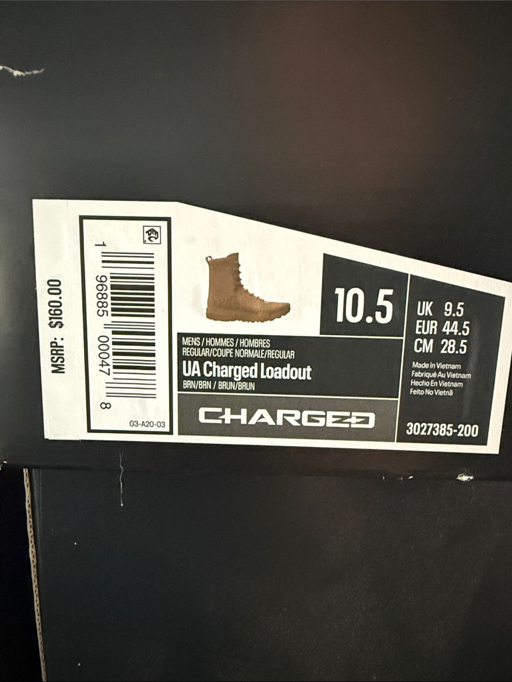 Under Armour Coyote Brown Tactical Boot - Picture 2 of 3